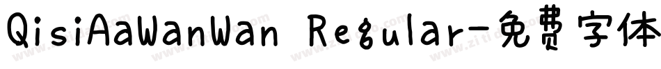 QisiAaWanWan Regular字体转换